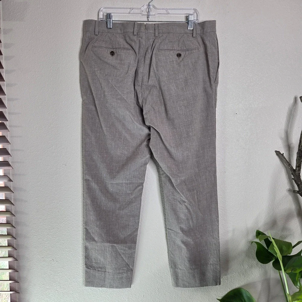 Banana Republic Tailored Slim Fit Mens Pants 36 Gray Cotton Blend‎ Dress Casual
